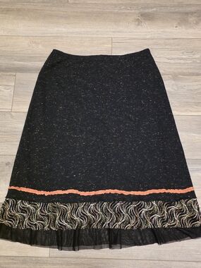 VTG Bets by Canvasbacks Art to Wear Confetti Knit A-Line Skirt Size Large